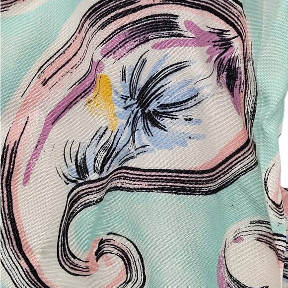 L'eau Vive Pink Paisley Pleated Front Vintage Petal Pusher Pants - Picture 11 of 15